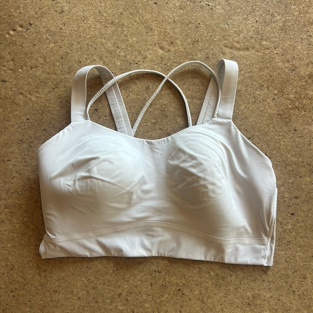 Lululemon Like a Cloud Longline Bra *Light Support, D/DD Cup Size 12 White